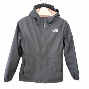THE NORTH FACE Grey DryVent Hooded Waterproof Jacket Fleece Lined girls l 14-16